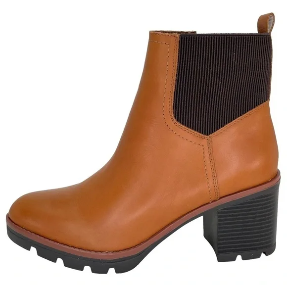 Naturalizer Womens Ankle Boots 10M Verney Cider Spice Waterproof Leather - Picture 3 of 13